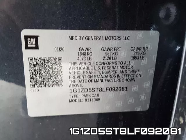 1G1ZD5ST8LF092081 фото 2