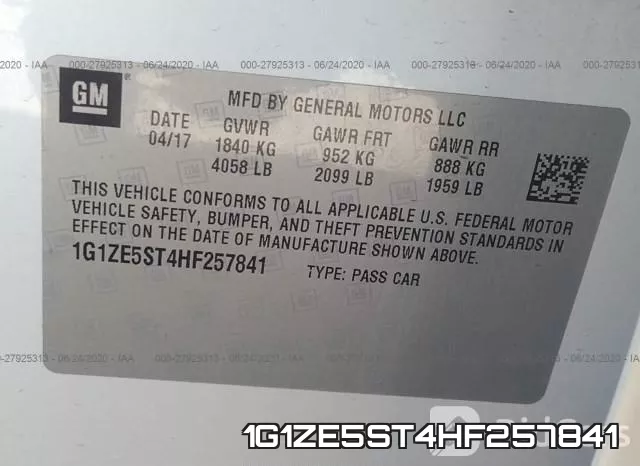 1G1ZE5ST4HF257841 фото 10