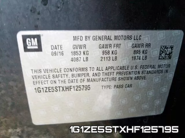 1G1ZE5STXHF125795 фото 2