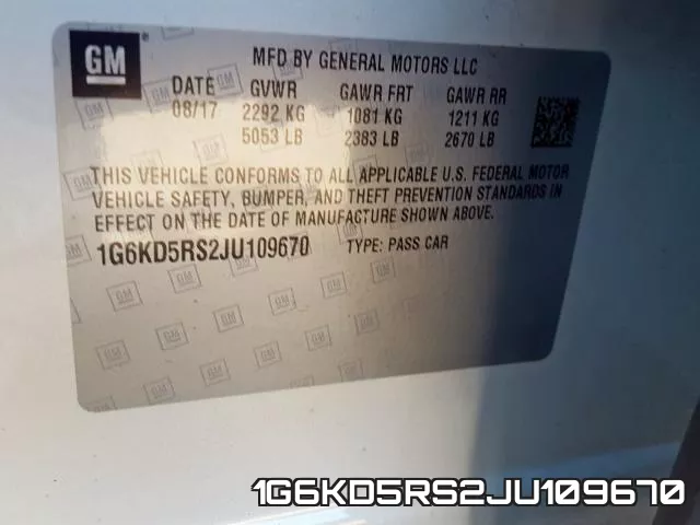 1G6KD5RS2JU109670 фото 2