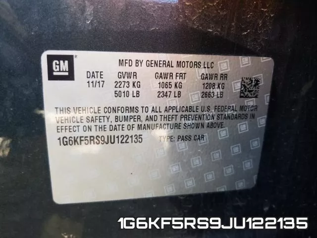 1G6KF5RS9JU122135 фото 2