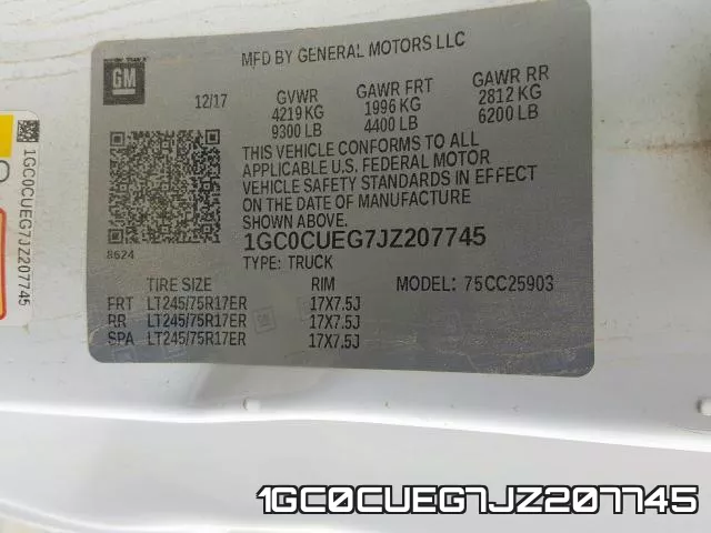 1GC0CUEG7JZ207745 фото 2