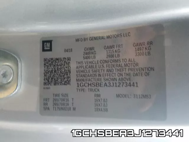 1GCHSBEA3J1273441 фото 2