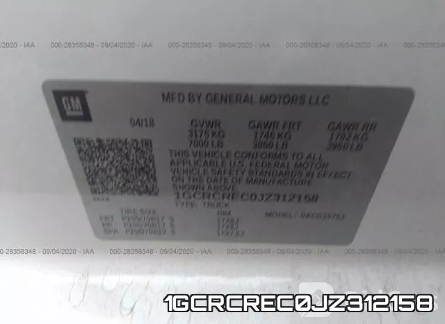 1GCRCREC0JZ312158 фото 10