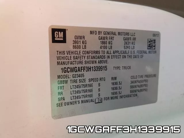 1GCWGAFF3H1339915 фото 2