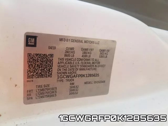 1GCWGAFP0K1285635 фото 2