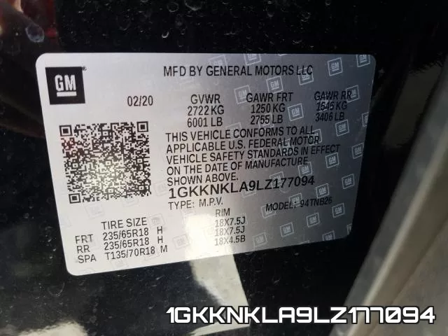 1GKKNKLA9LZ177094 фото 2