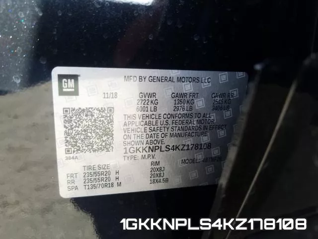 1GKKNPLS4KZ178108 фото 2