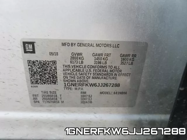 1GNERFKW6JJ267288 фото 2