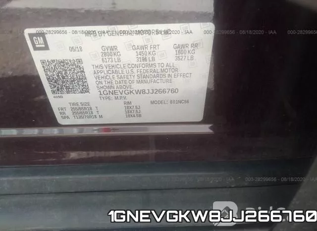 1GNEVGKW8JJ266760 фото 10