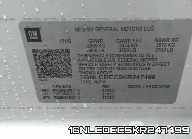1GNLCDEC5KR247499 фото 10