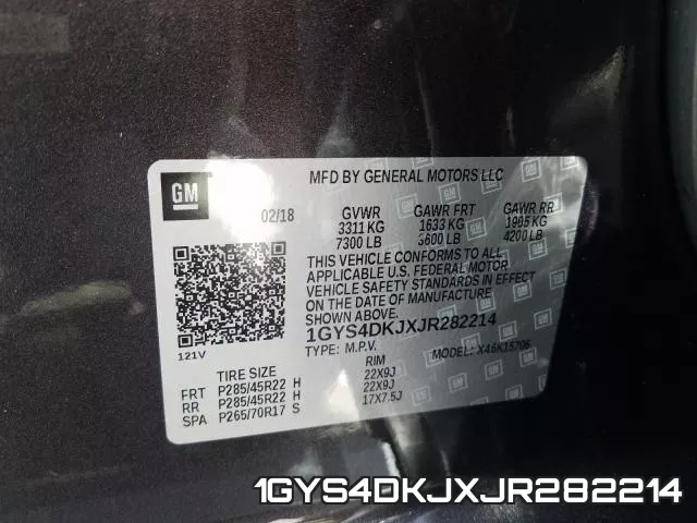 1GYS4DKJXJR282214 фото 2