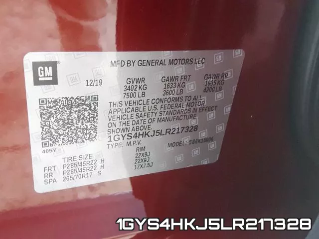 1GYS4HKJ5LR217328 фото 2
