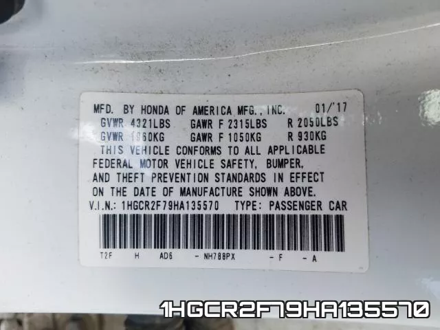 1HGCR2F79HA135570 фото 2