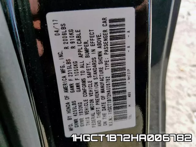 1HGCT1B72HA006782 фото 2