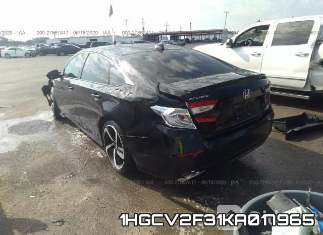 1HGCV2F31KA017965 фото 4