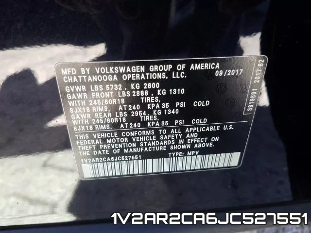 1V2AR2CA6JC527551 фото 2