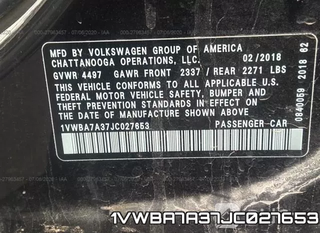 1VWBA7A37JC027653 фото 10