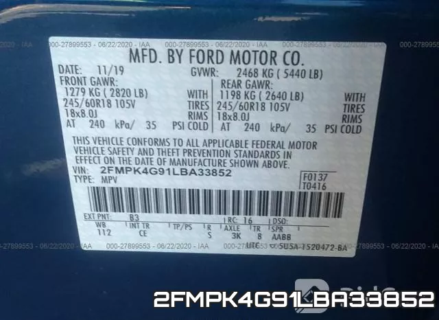2FMPK4G91LBA33852 фото 10