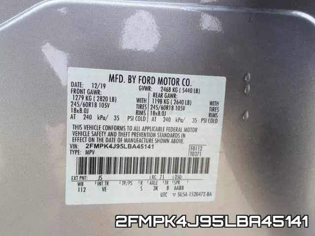 2FMPK4J95LBA45141 фото 2