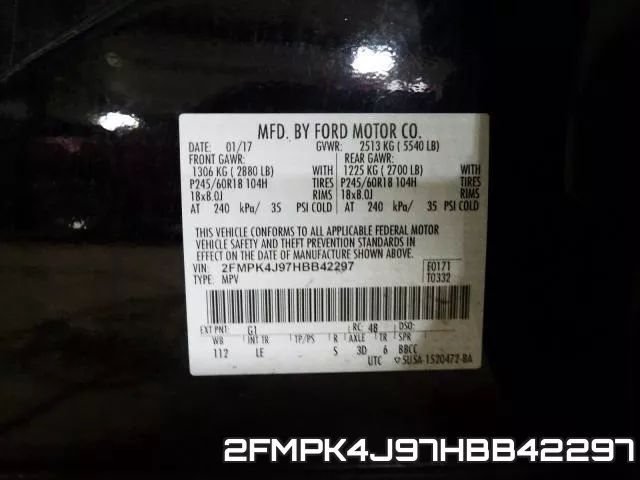 2FMPK4J97HBB42297 фото 2