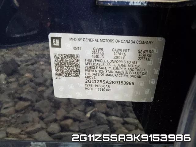 2G11Z5SA3K9153986 фото 2