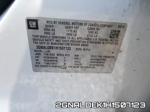 2GNALDEK1H1507123 фото 2