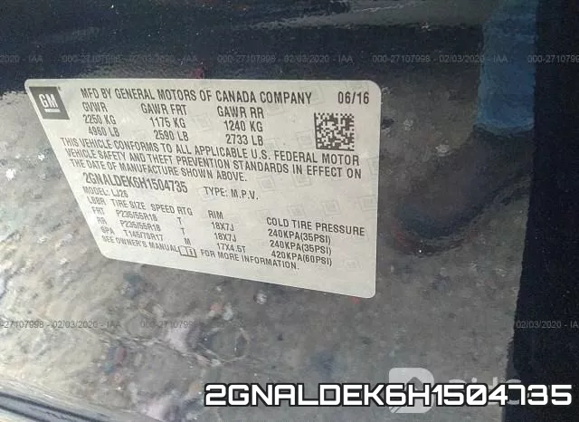 2GNALDEK6H1504735 фото 10