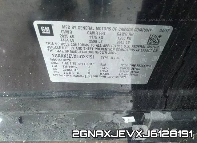 2GNAXJEVXJ6128191 фото 10