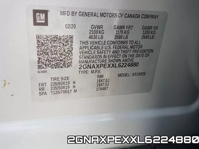 2GNAXPEXXL6224880 фото 2
