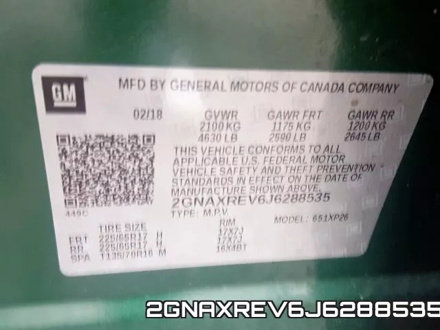 2GNAXREV6J6288535 фото 2