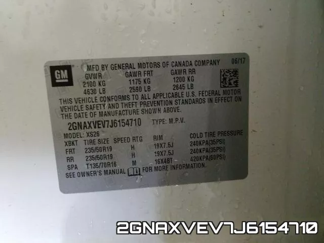 2GNAXVEV7J6154710 фото 2
