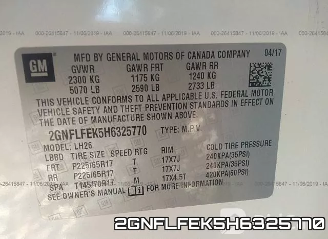 2GNFLFEK5H6325770 фото 10