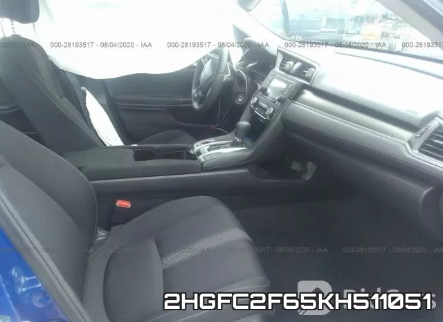 2HGFC2F65KH511051 фото 6