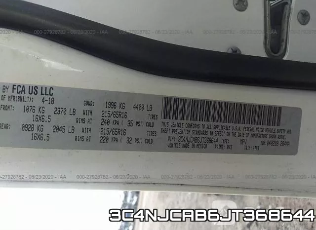 3C4NJCAB6JT368644 фото 10