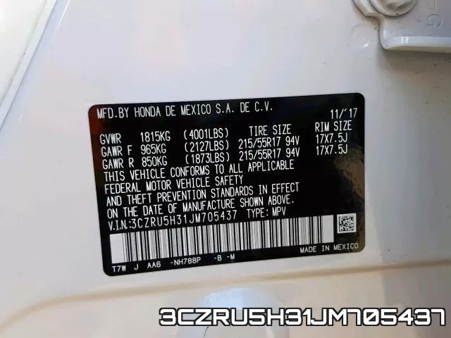 3CZRU5H31JM705437 фото 2