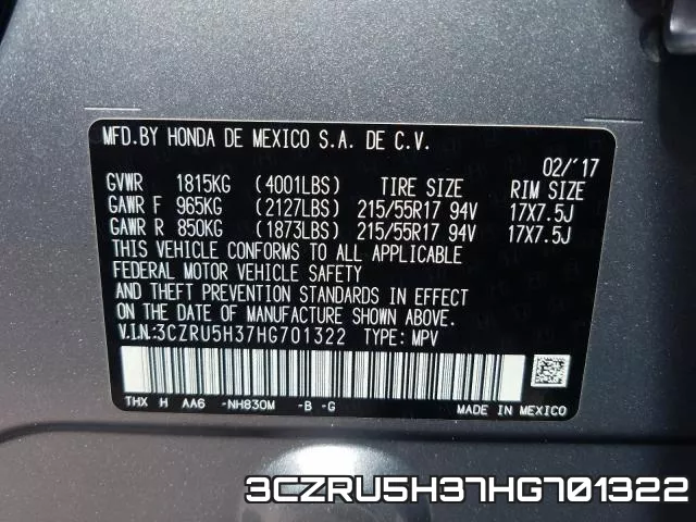 3CZRU5H37HG701322 фото 2