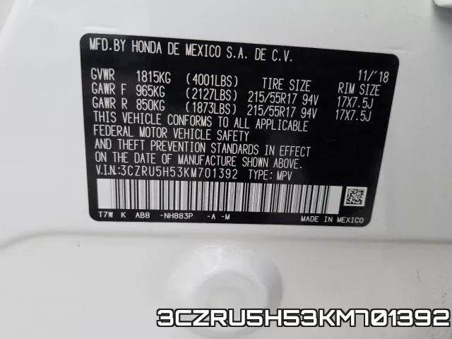 3CZRU5H53KM701392 фото 2
