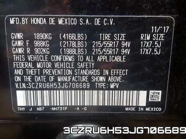 3CZRU6H53JG706689 фото 2