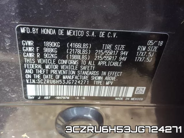 3CZRU6H53JG724271 фото 2