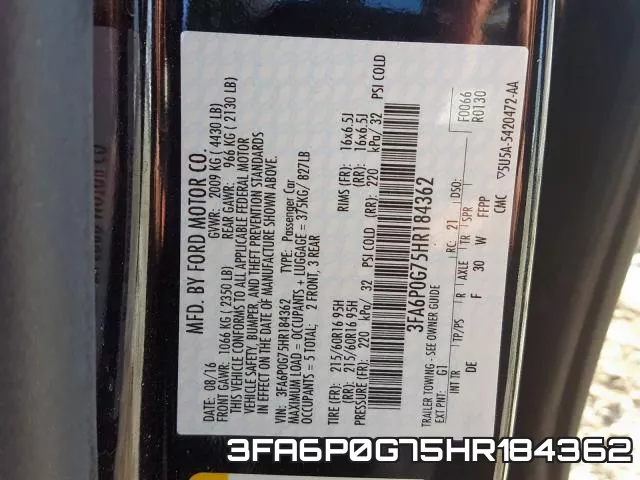3FA6P0G75HR184362 фото 2