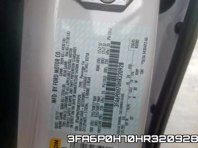3FA6P0H70HR320928 фото 2
