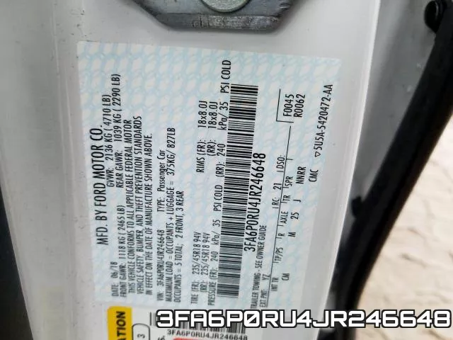 3FA6P0RU4JR246648 фото 2