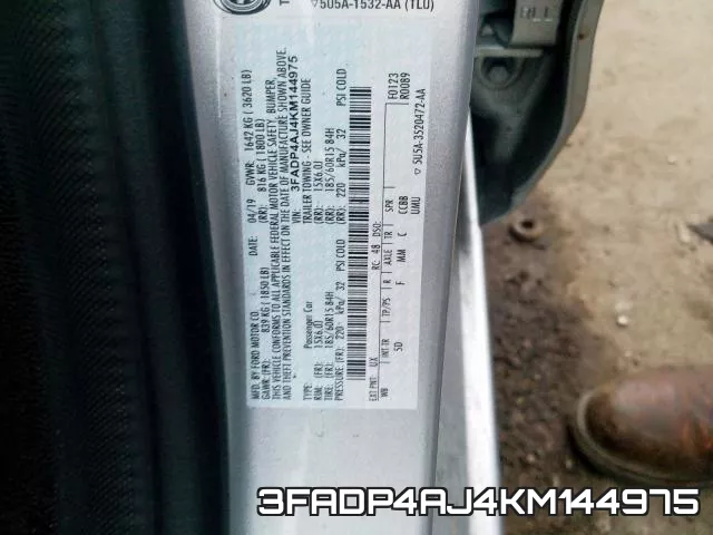 3FADP4AJ4KM144975 фото 2