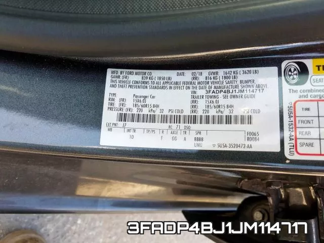 3FADP4BJ1JM114717 фото 2