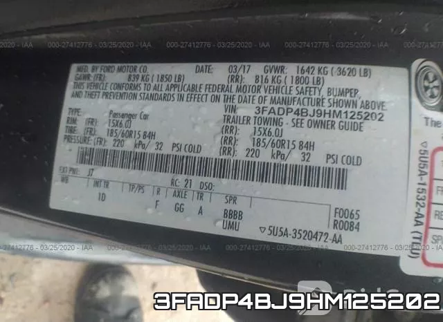 3FADP4BJ9HM125202 фото 10