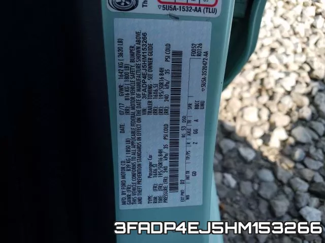 3FADP4EJ5HM153266 фото 2