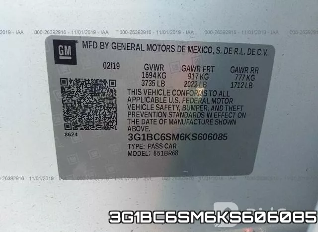 3G1BC6SM6KS606085 фото 10