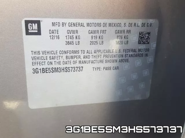3G1BE5SM3HS573737 фото 2