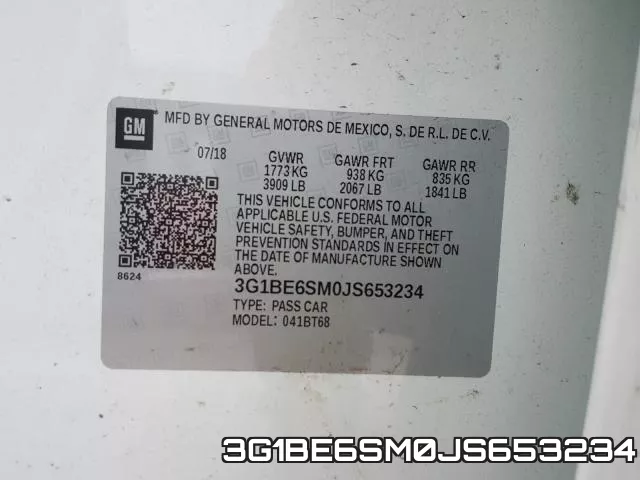 3G1BE6SM0JS653234 фото 2